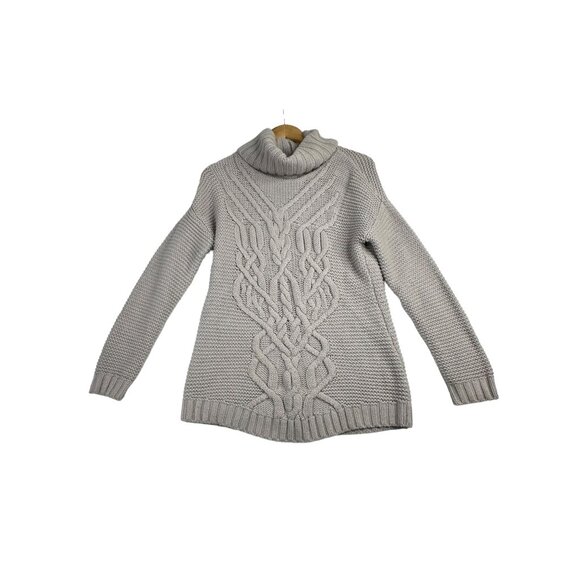 Tahari Alpaca Blend Cable Knit Cowl Neck Sweater size Medium - Picture 1 of 5